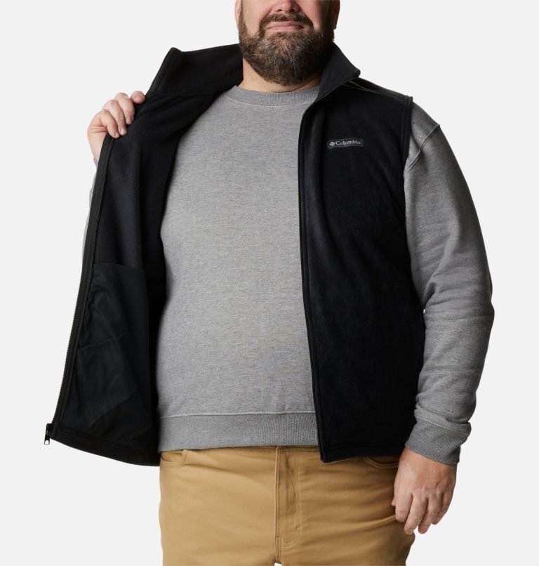 Men's Columbia Steens Mountain Fleece Vest Black | Plus Size CA-Q1035